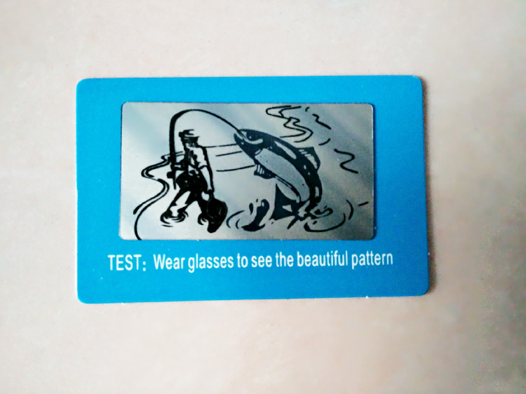 英文版偏光测试卡偏光测试片偏光测试纸偏光眼镜配件钓鱼鉴定卡