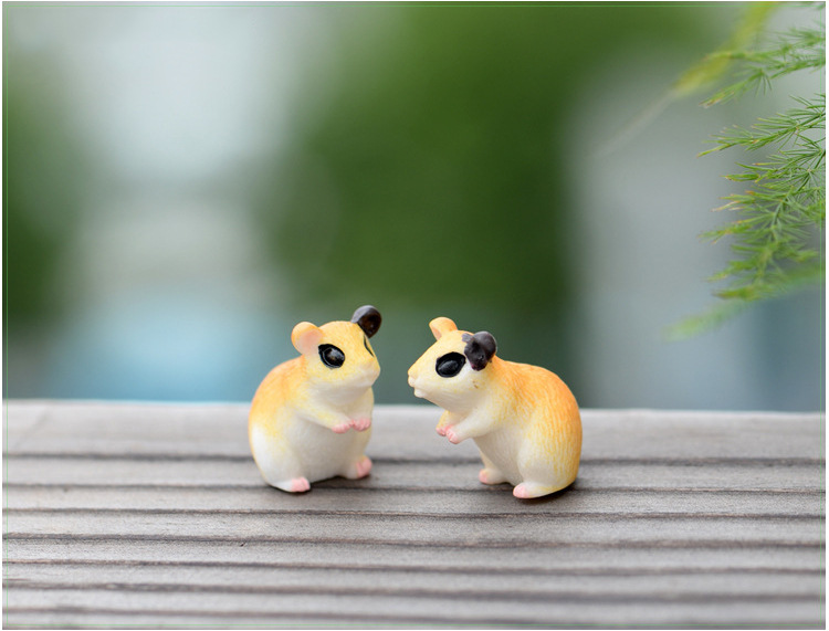 龙猫微景观配件树脂工艺品小摆件 可爱仓鼠 背景道具 自作材料