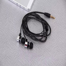 批发时尚 MP3/mp4布线布绳重低音炮耳机 入耳式编织绳线有线耳塞