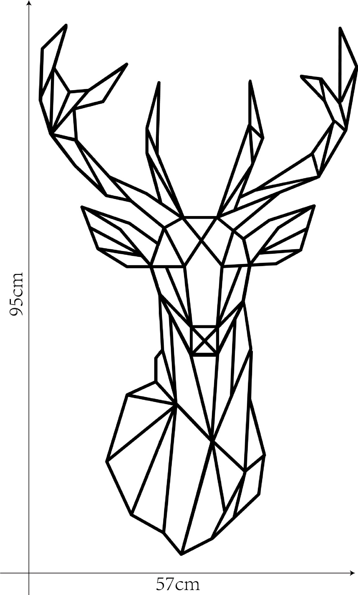 几何鹿定制批发可移除pvc精雕环保英文墙贴纸防水一件代发aw9665