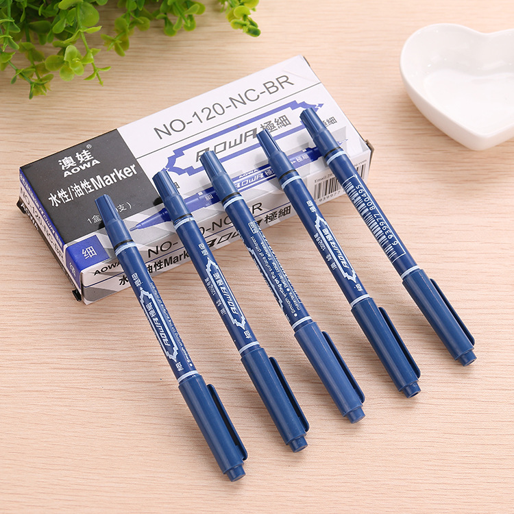 水性记号笔小双头记号笔小双头水性笔勾线笔签字笔