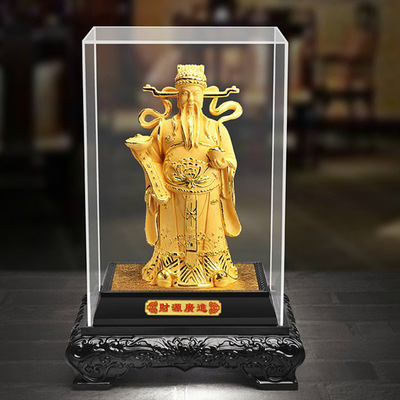 厂家直销 绒沙金财神 摆件 工艺品 礼品财源广进飘带财神爷