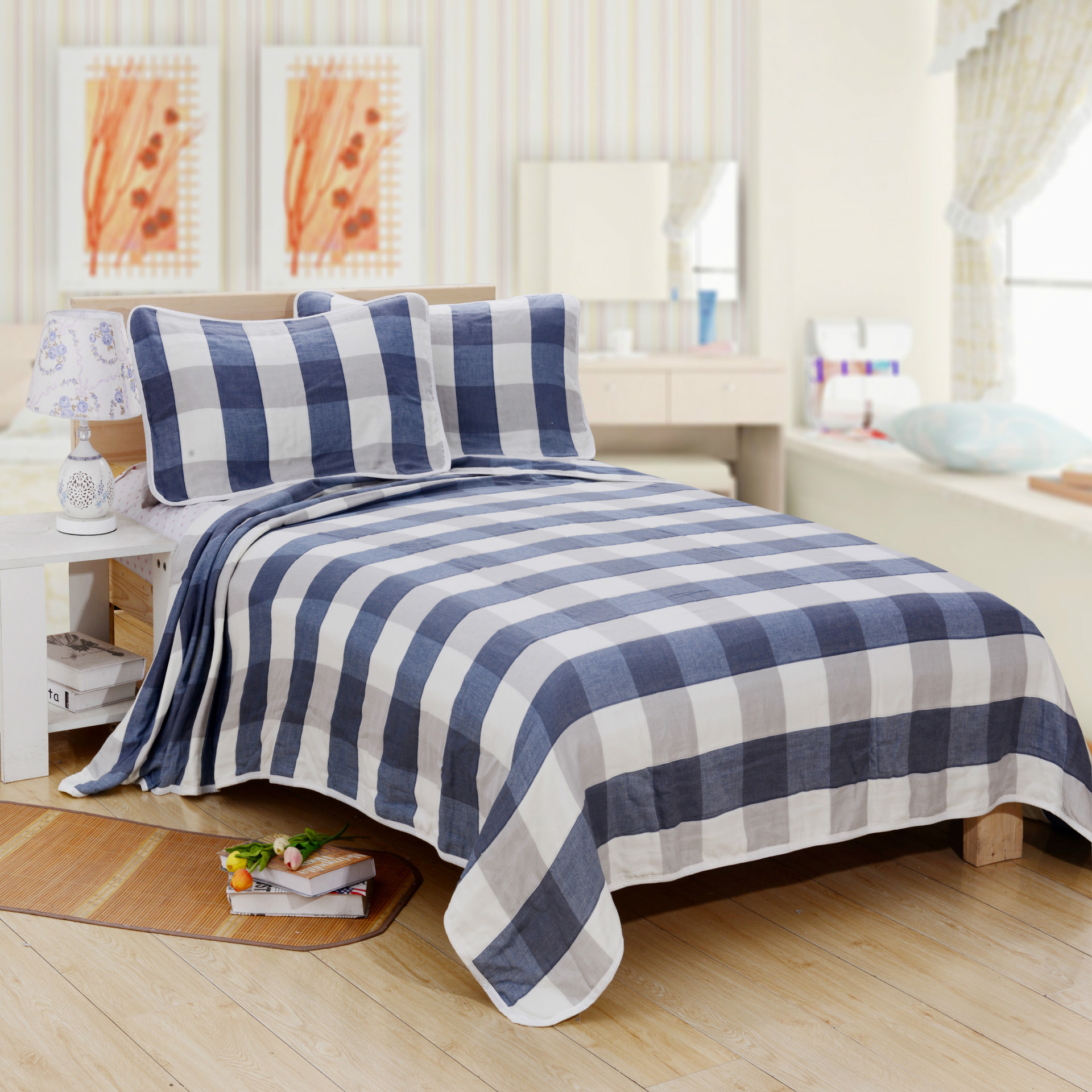 厂家大量批发纯棉毛巾被 双人毛巾被 定做礼品毛巾被