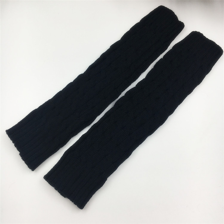 Korean Warm Wool Thickness Knitted Leg Warmers Bunching Socks Leg Warmer Three Yarn Full Twist Japanese Knee Pads Booties Ladies