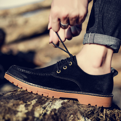 猪皮厚底潮流伐木鞋马丁鞋工装青春潮流男鞋小皮鞋