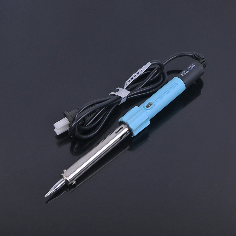 恒江603电热胶柄不锈钢电烙铁带灯电烙铁50w 家用电工焊接