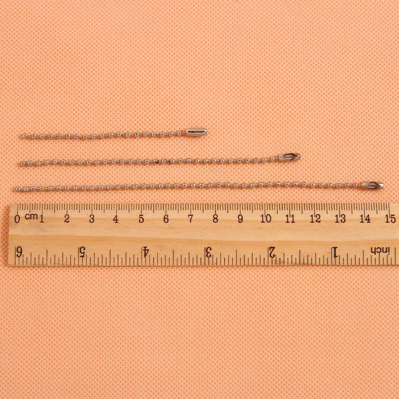 Metal Silver White Bead Necklace Various Specifications Iron Copper Brass White Bead Necklace 8 10 12 15cm Spot Supply