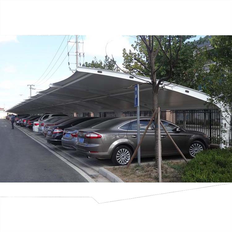 膜结构停车棚结构钢雨棚汽车遮阳蓬户外景观设计安装小区停车场