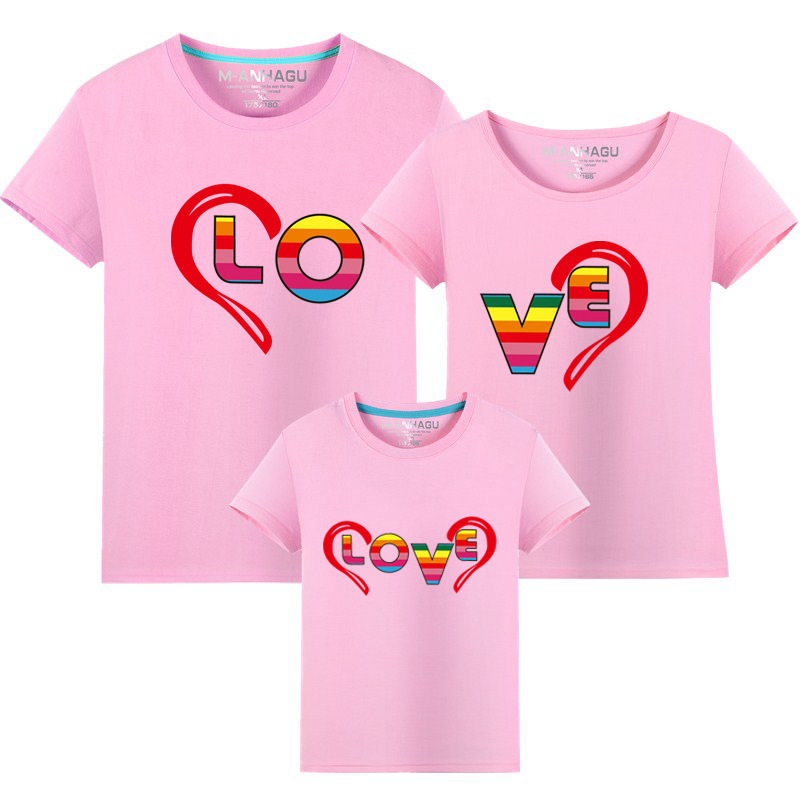 2018夏季新款一件代发亲子装情侣装纯棉修身打底短袖t恤衫