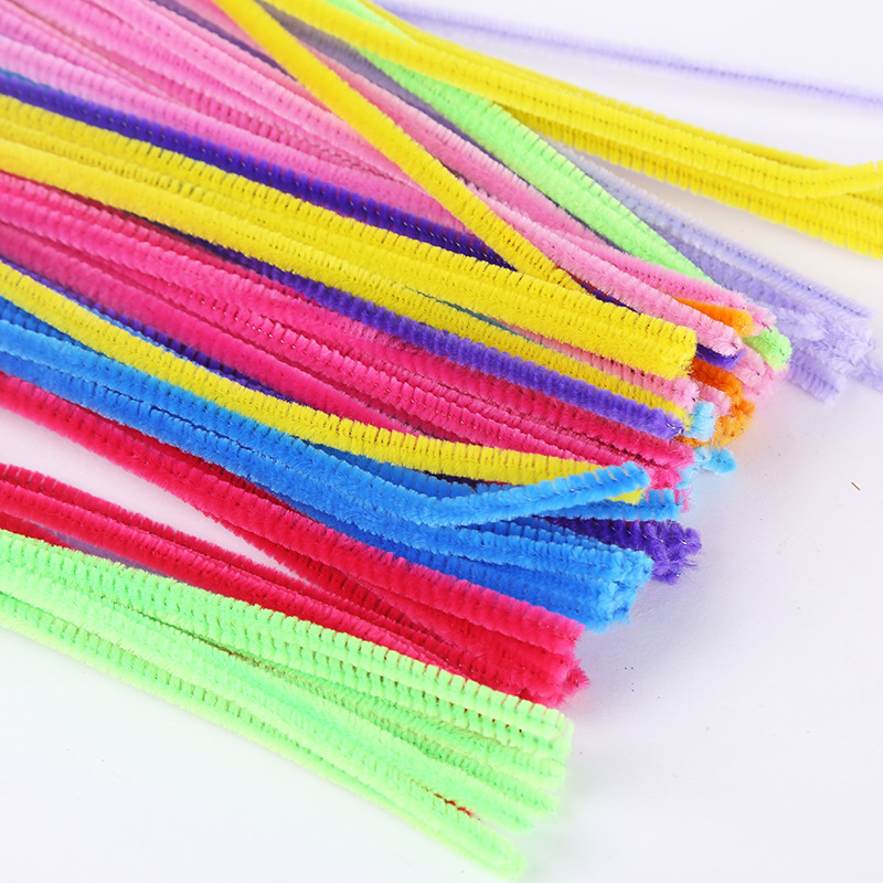 Infant Early Education Toys Bagged Mixed Color Colored Hair Root Children Creative Diy Colored Hair Root Twist Stick Wholesale