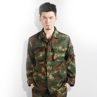 07式迷彩作训服二炮夏丛林迷彩服迷彩服套装 长袖迷彩服正品服饰