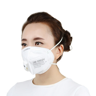3m口罩防尘9502v头戴式带阀防颗粒物防雾霾防粉尘kn95防护口罩
