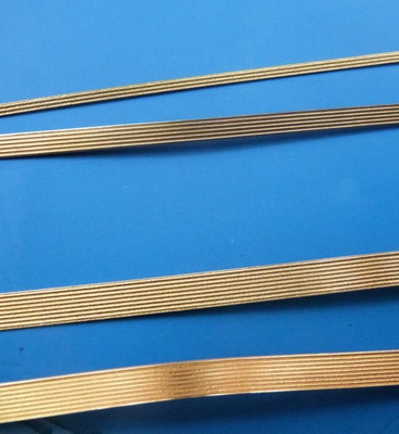 4*6mm无废料接线 电子烟压接条纹铜带 包线端子