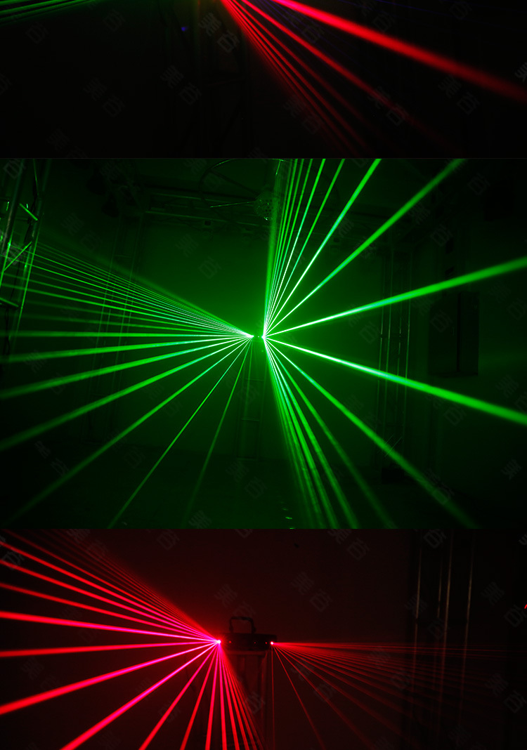 新款激光舞台灯 包房灯酒吧dj镭射灯 全彩6孔扇形 六眼光束激光灯