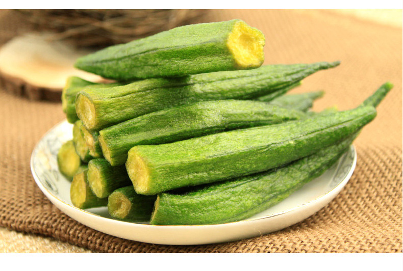 【图】秋葵脆 黄秋葵干 即食新鲜蔬果干 蔬菜干脆片厂家批发 散装1kg/