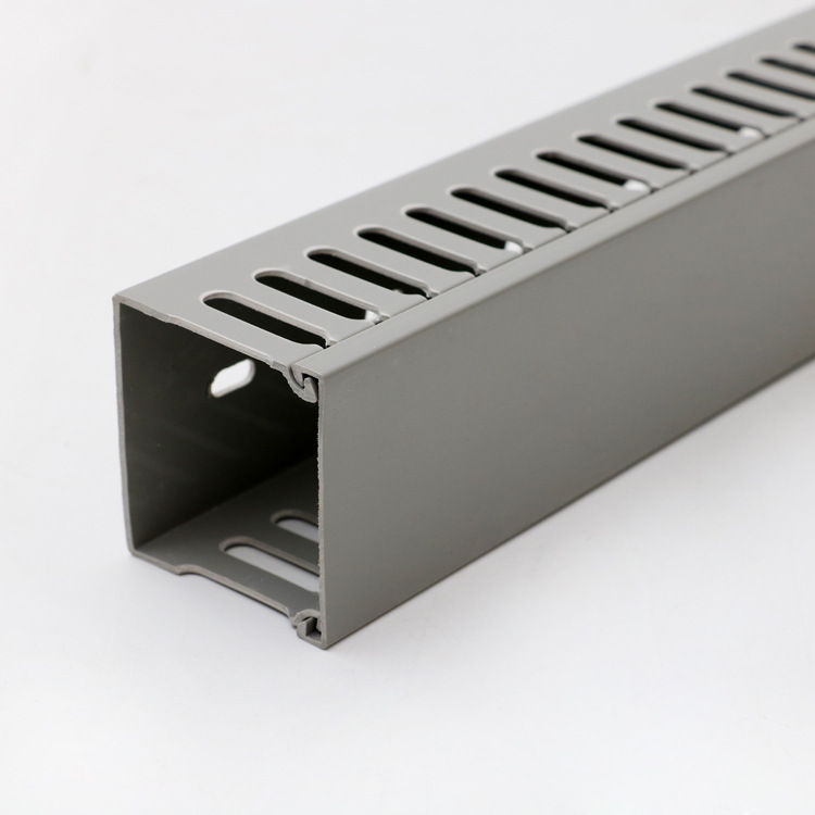 pvc塑料线槽明装50*55灰色配电箱行线槽齿形光纤网线理线槽桥架