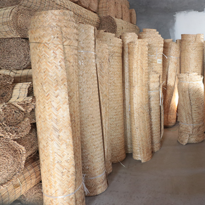 厂家批发芦苇席装修席火坑席编织芦苇炕席草席吊顶席凉席农家院