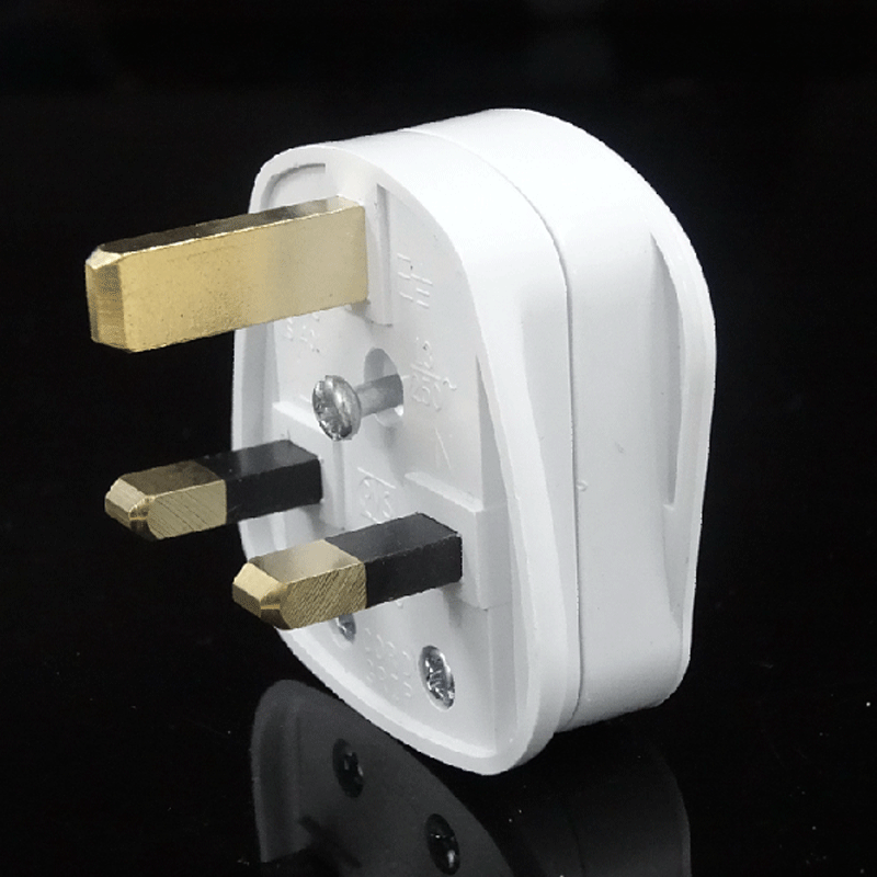 香港插头 接线带线胶13a带保险丝fuse插头