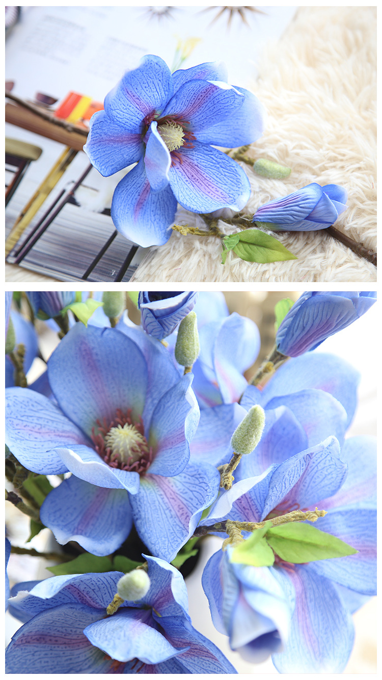 假花单枝玉兰花小清新厂家仿真花外贸插花家庭装饰婚庆dy1-771