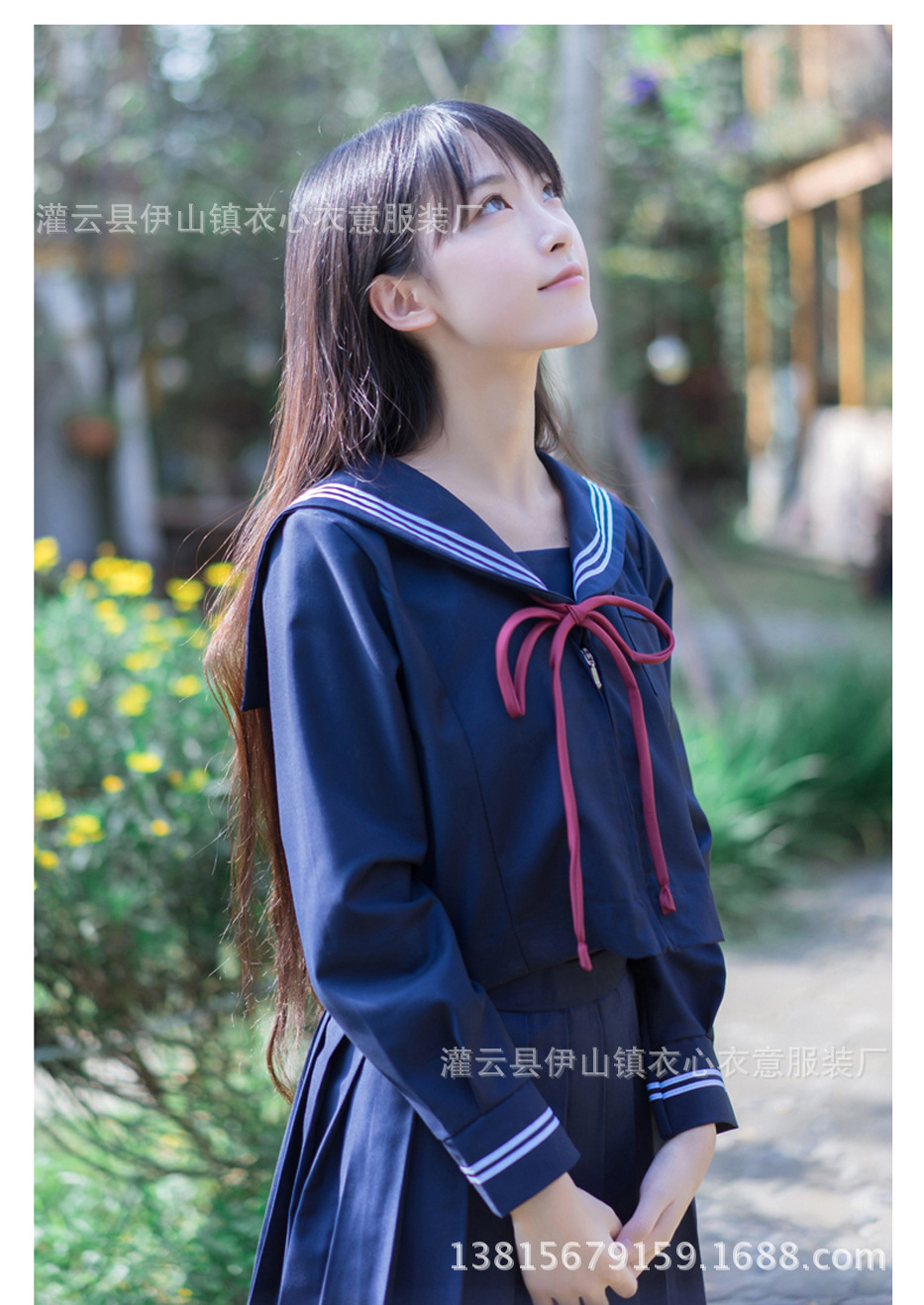 日系风水手服长袖正统jk制服关西襟百褶裙秋季女学生班服校服套装