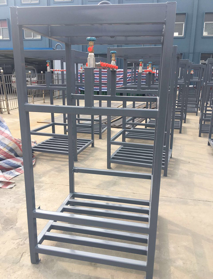 6瓶组集装格钢架焊接螺丝紧固立式卧式乙炔气瓶集装