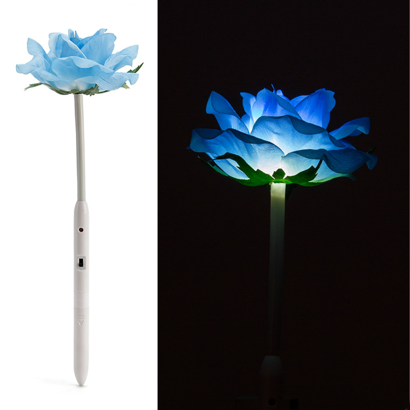 新品led玫瑰花灯手拿亮灯玫瑰花灯表白情人节礼物演唱会用装饰灯