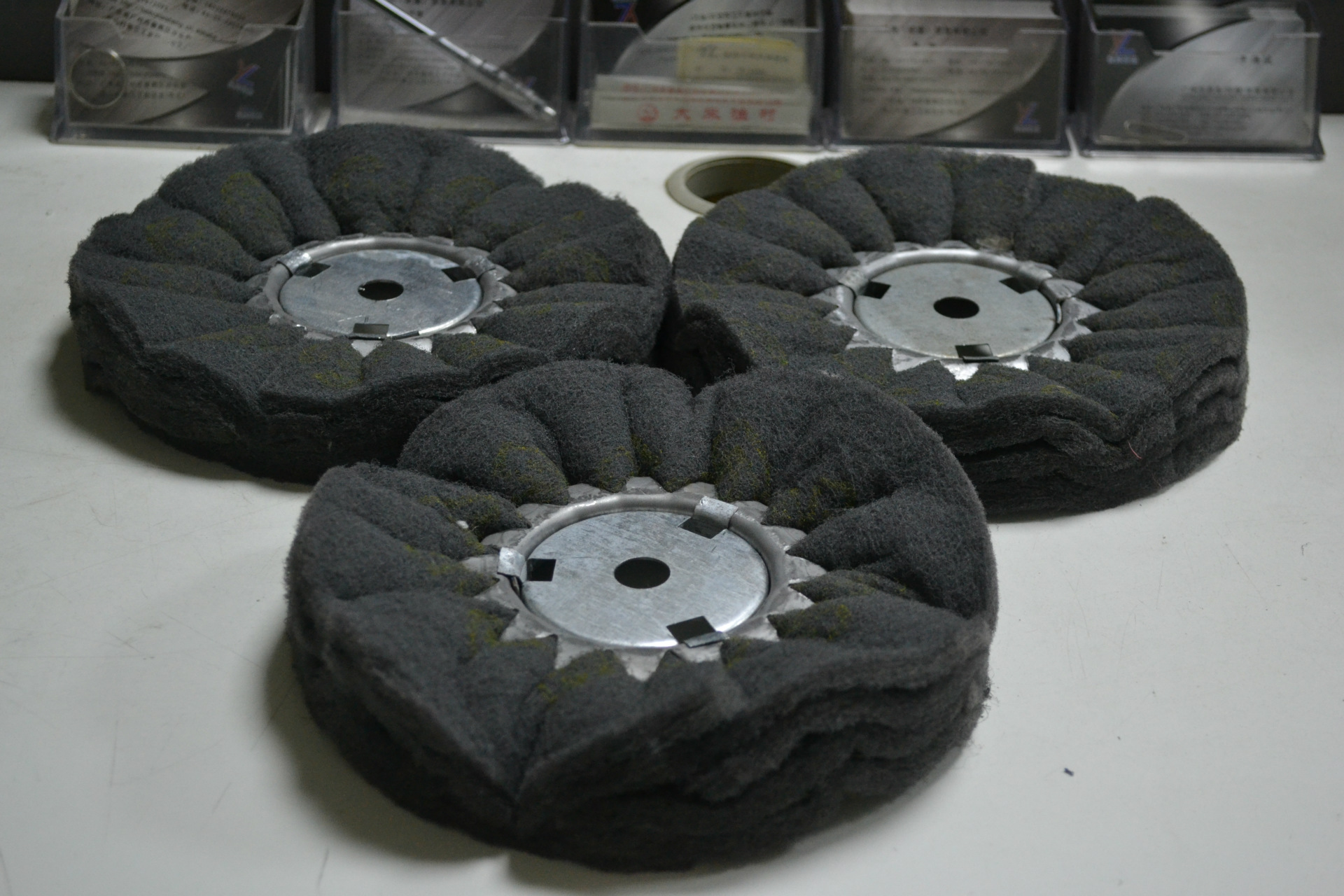 yl供应 200mm*800#*16孔 百洁布抛光风轮 灰色抛光轮 漆面金属抛