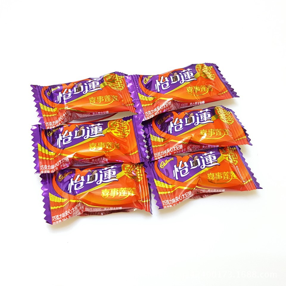 怡口莲巧克力味夹心太妃糖婚庆喜糖500克