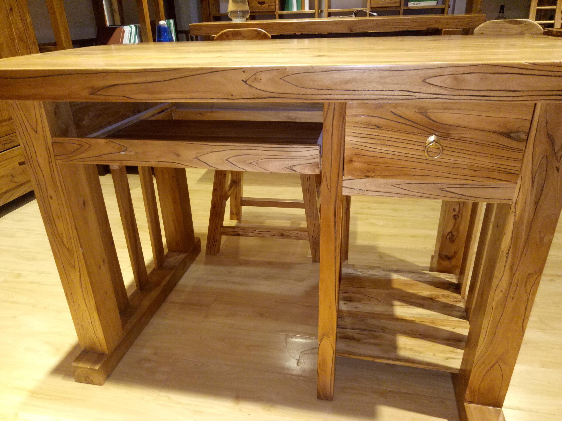 批发白茬老榆木学生桌 简约书桌 家用办公家具 写字台电脑桌