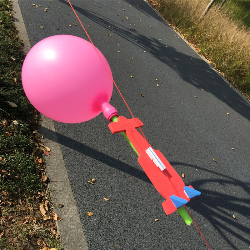 幼儿科学实验小制作 diy实验器材探索发明自制气球火箭益智玩具