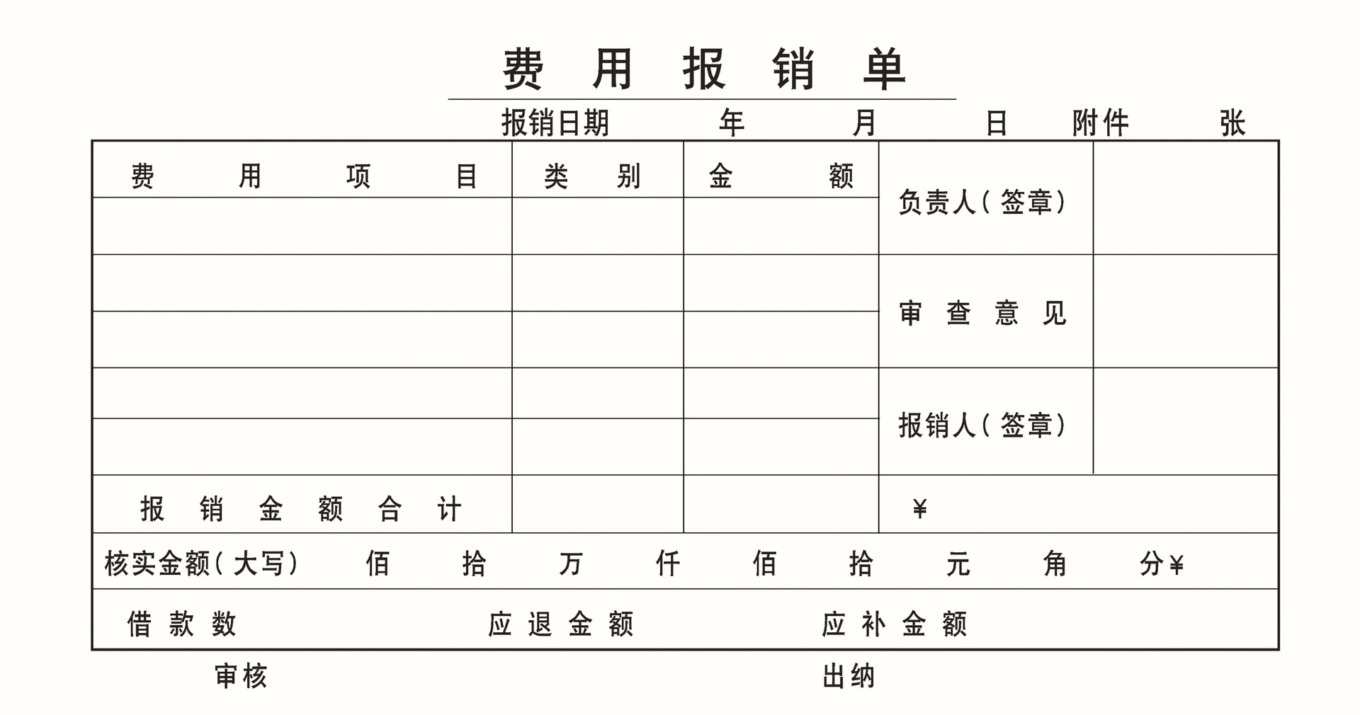 沂蒙华信 35开费用报销单 审批单据 通用会计记账凭证纸 厂家直销