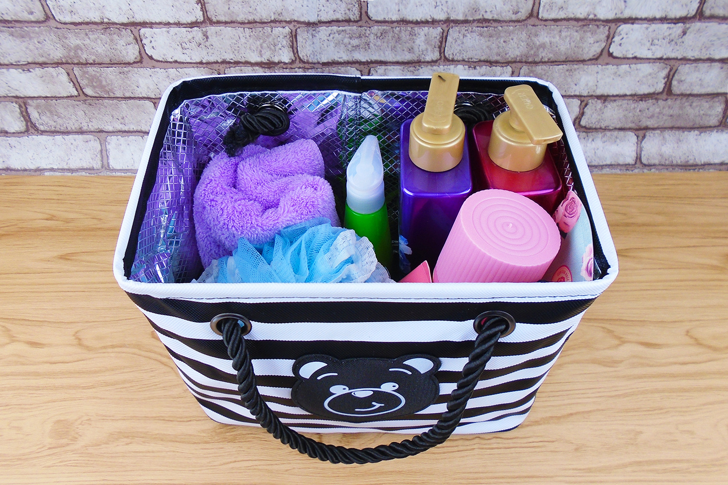 洗澡包防水浴兜女男士洗澡篮大容量洗漱包手提折叠健身浴筐洗浴包