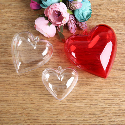 爱心透明圣诞装饰塑料小盒子食品ps包装盒饰品喜糖果巧克力盒定做