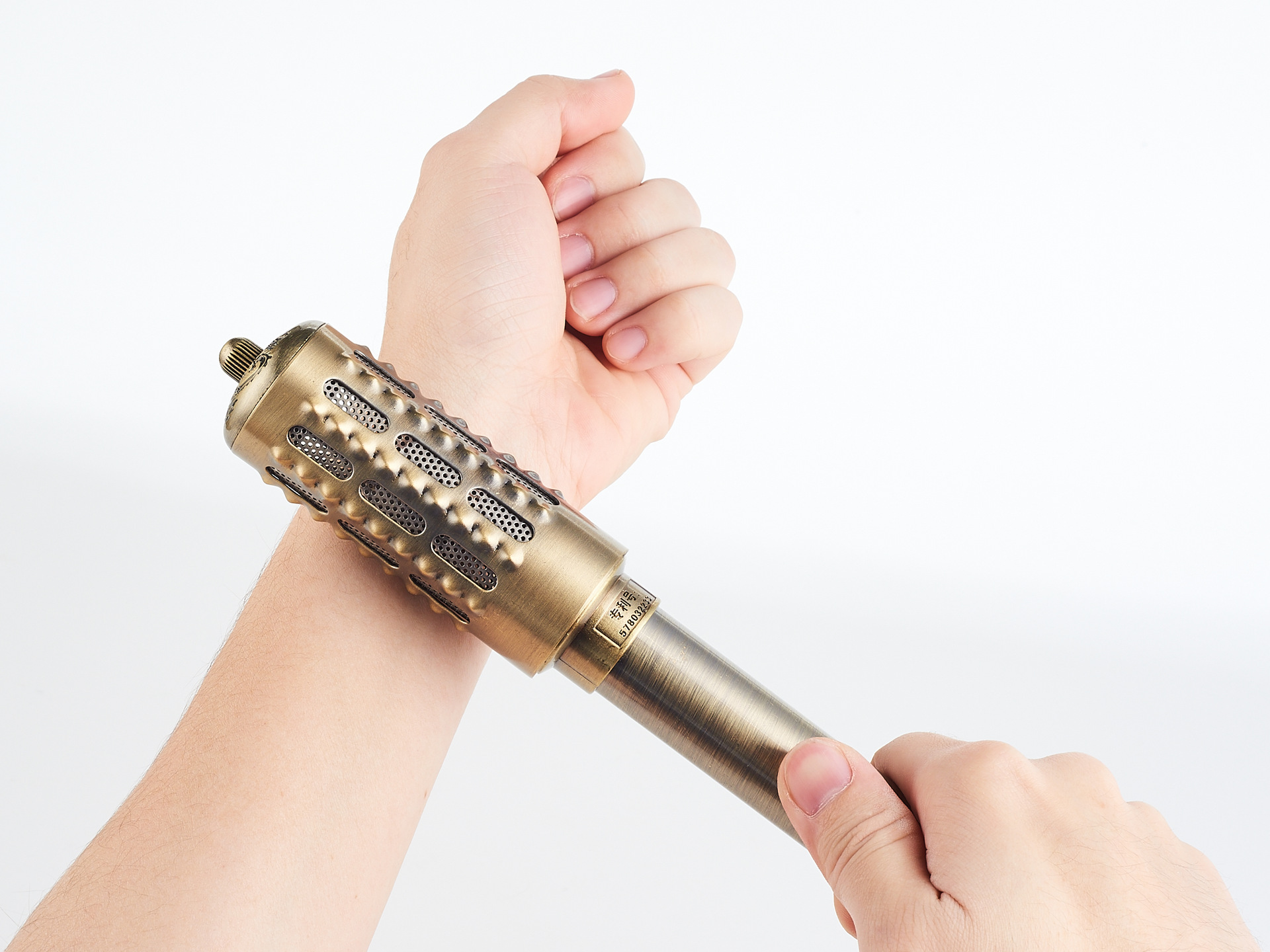 特大号纯古铜艾灸棒多功能连体棉布艾灸棒凸点按摩开穴家用艾灸盒