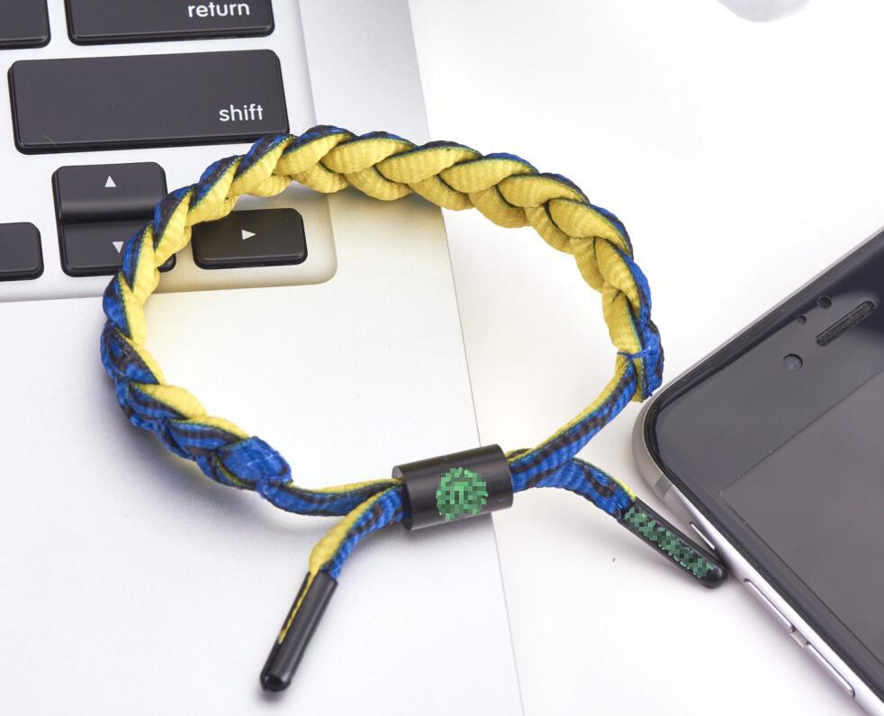 美国潮款狮子头多色编织鞋带手链aj运动情侣手环 厂家现货批发