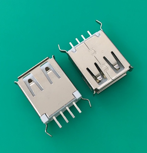 usb插座 a型 180度 母座 直插 弯角 耐高温 usb数据线接口15mm