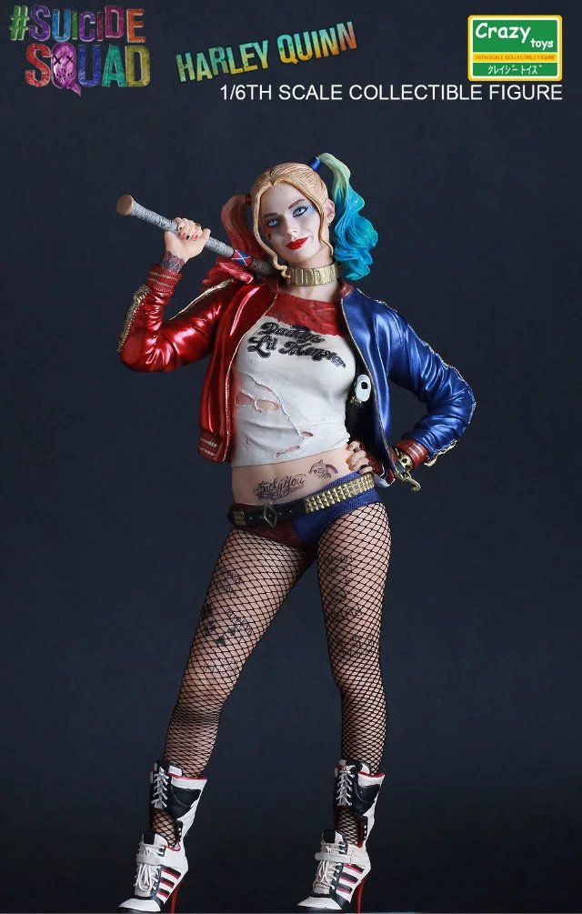 手办公仔 玩具模型 x特遣队 自杀小队 12寸小丑女手办 哈莉奎茵