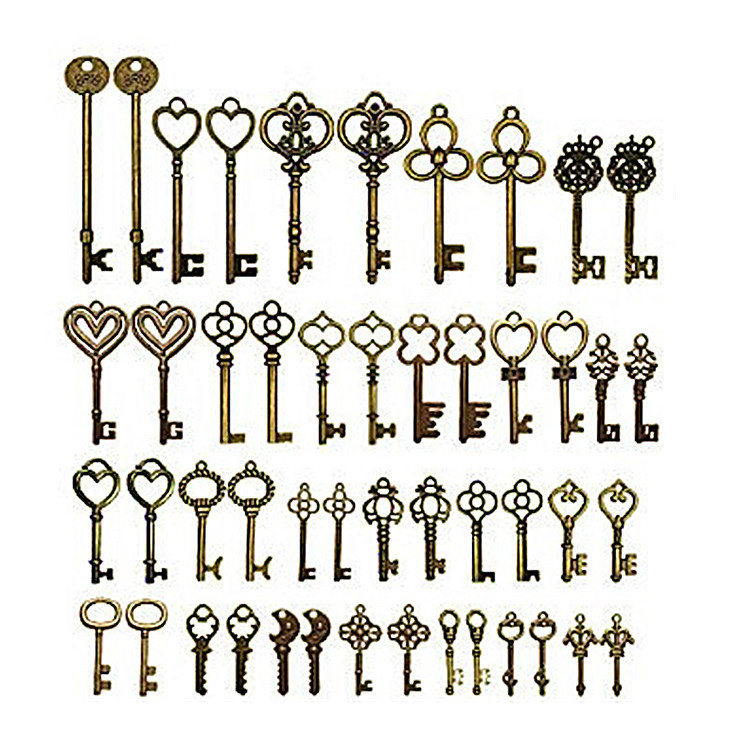 Factory Direct Supply DIY Metal Accessories Retro 48 Keys Clothing Notebook Accessories Zakka