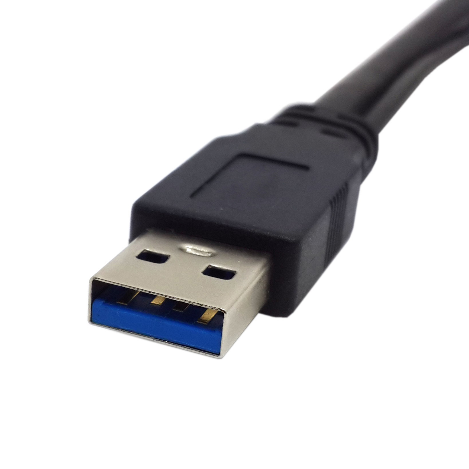 u3-029 usb3.0 移动硬盘线 2a数据线 2头usb一头t型头 5p 双usb线
