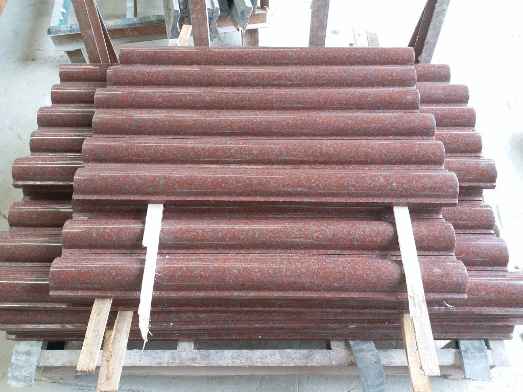 红色石材台 面桌面过门石门槛石踏步线条窗套印度红大理石