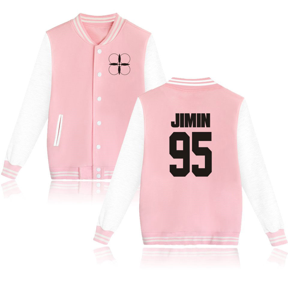 团队韩国the wings tour周边应援服朴智旻suga棒球服外套