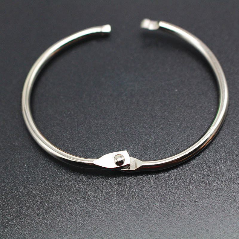 批发卡扣钥匙圈开口环5.0 装订环 手工钥匙扣 扣圈180度钥匙环