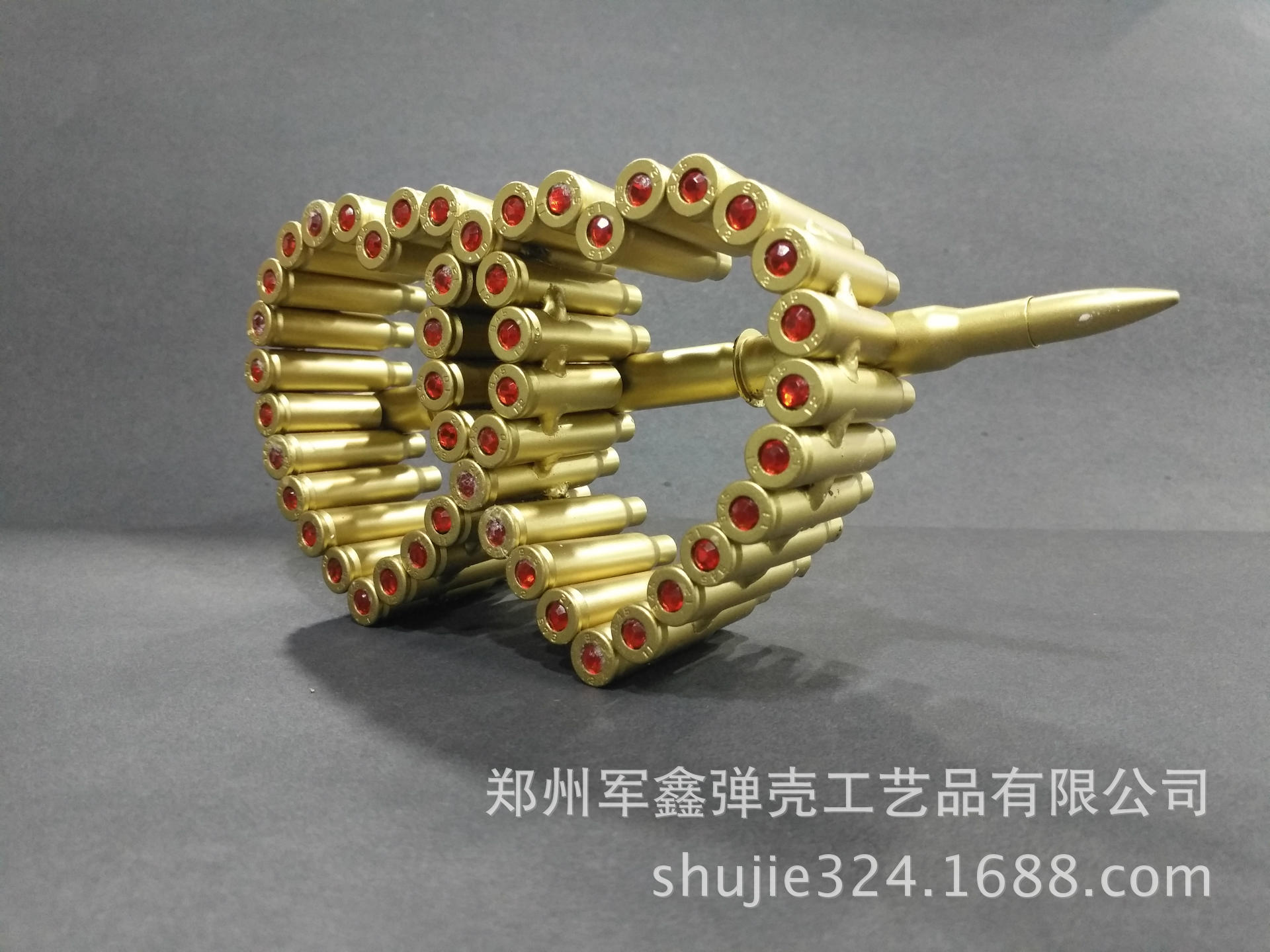 弹壳工艺品 小双心箭 情侣礼品 军旅礼品纪念品 金属工艺品
