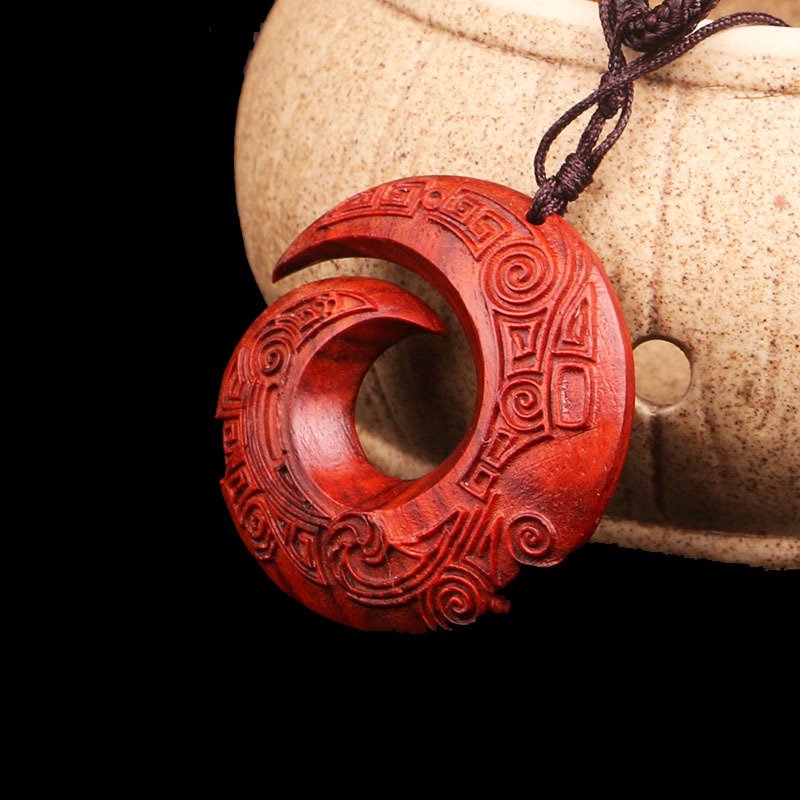 红木批发小叶紫檀平安扣吊坠时来运转挂件手工雕刻车挂木制工艺品