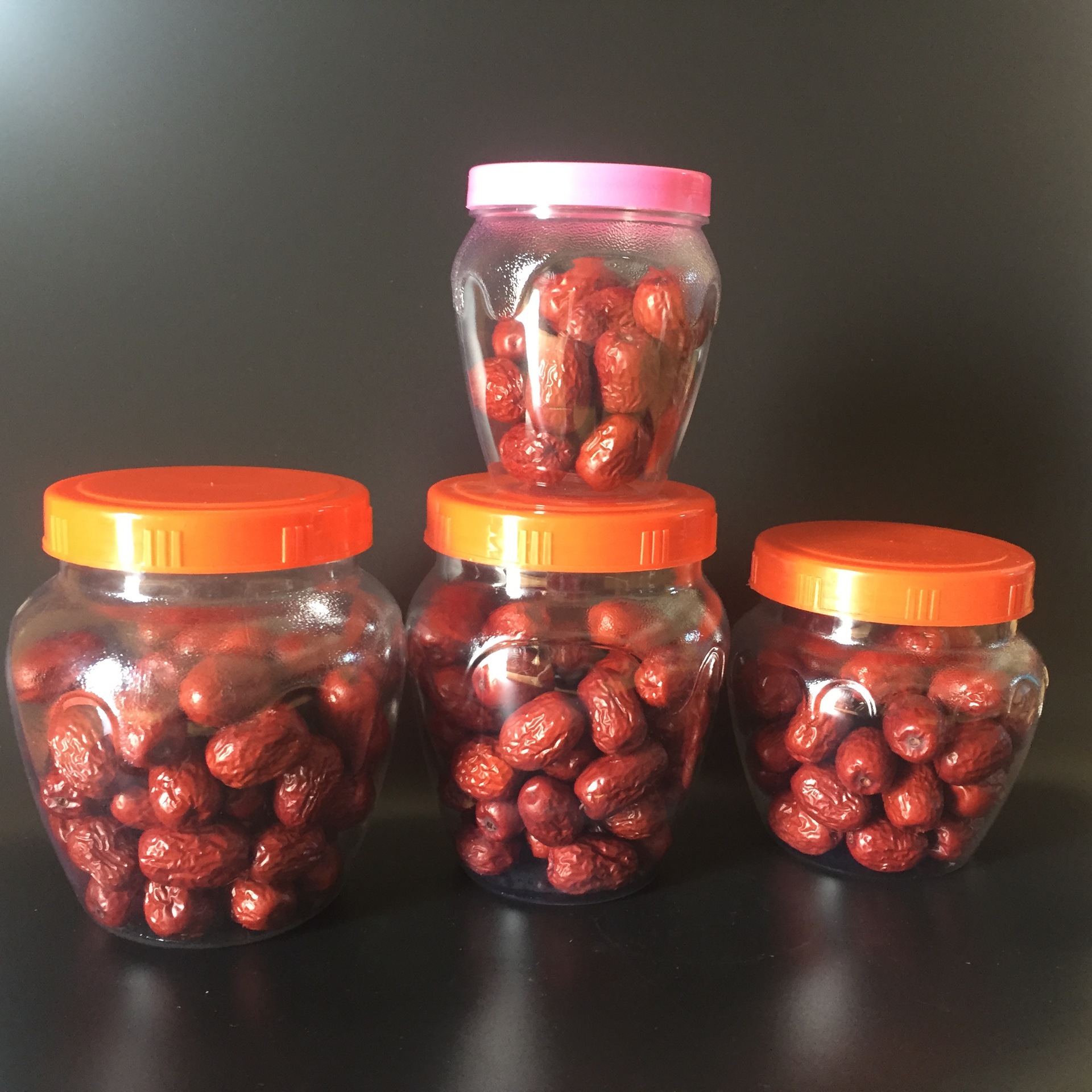 2018新品圆瓶塑胶罐子 500ml酒坛型塑料封口瓶密封罐装瓶子可定制