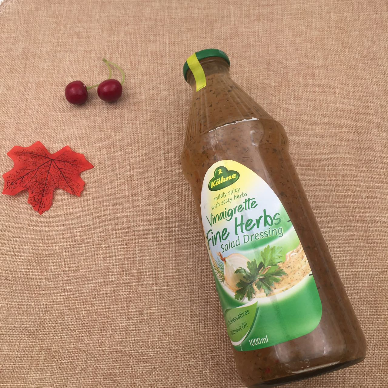 冠利香草低脂沙拉酱大瓶1l装 水果蔬菜沙律色拉酱0脂千岛沙拉汁