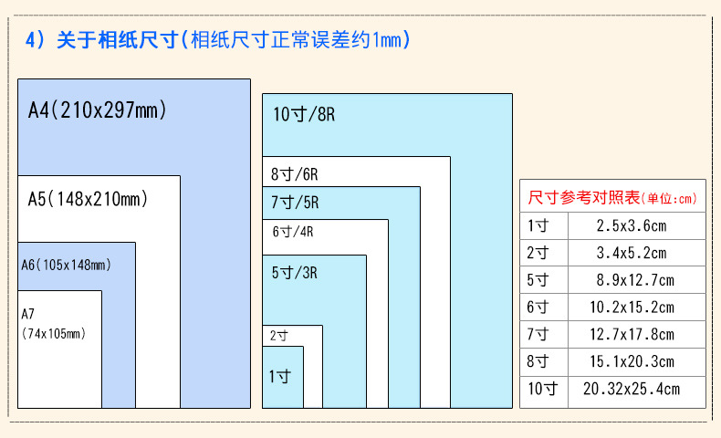 5寸260克4r高光照片纸a3a4a6粗绒rc相纸6寸喷墨打印7寸防水相片纸