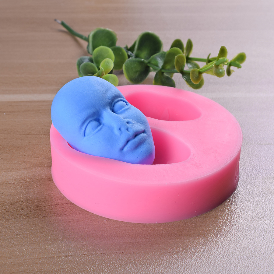 新款diy肥皂模具 大小人脸面具硅胶模具烘焙蛋糕模具 现货批发