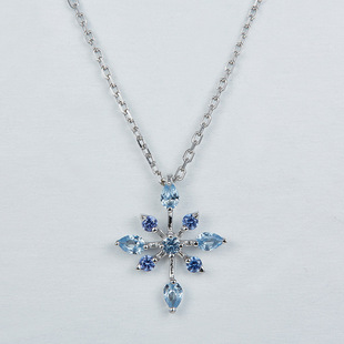 日系轻珠宝starjewelry菱形锆石项链女 s925纯银清新夏新款镀银色