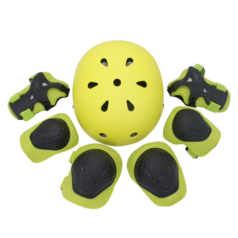 Children's Protective Gear Helmet Set Knee Pads Wrist Pads Elbow Pads Helmet Balance Car Swing Car Protective Gear Wholesale Agent